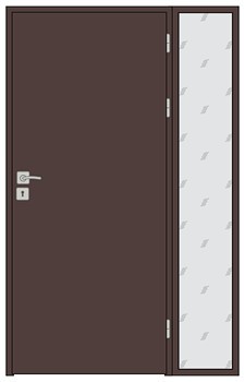 Drzwi jednoskrzydłowe z naświetlem bocznym